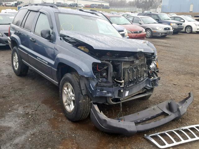 1J4GW48S94C244349 - 2004 JEEP GRAND CHER BLUE photo 1