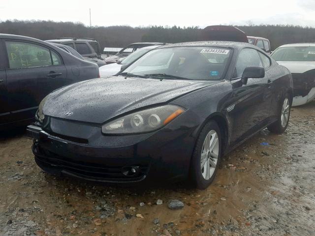 KMHHM66D88U295403 - 2008 HYUNDAI TIBURON GS BLACK photo 2