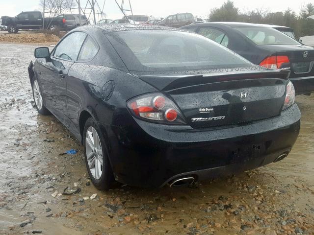 KMHHM66D88U295403 - 2008 HYUNDAI TIBURON GS BLACK photo 3