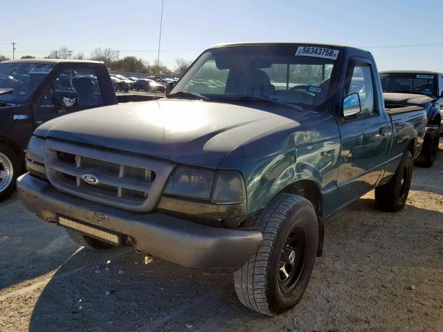 1FTYR10C2WUA40266 - 1998 FORD RANGER GREEN photo 2