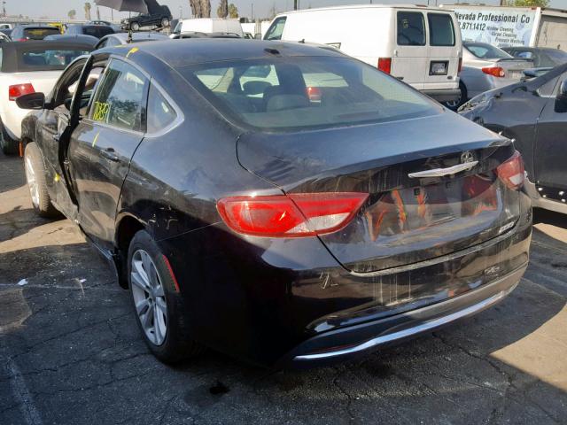 1C3CCCAB9GN111055 - 2016 CHRYSLER 200 LIMITE BLACK photo 3