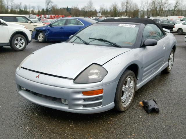 4A3AE85H31E098137 - 2001 MITSUBISHI ECLIPSE SP SILVER photo 2