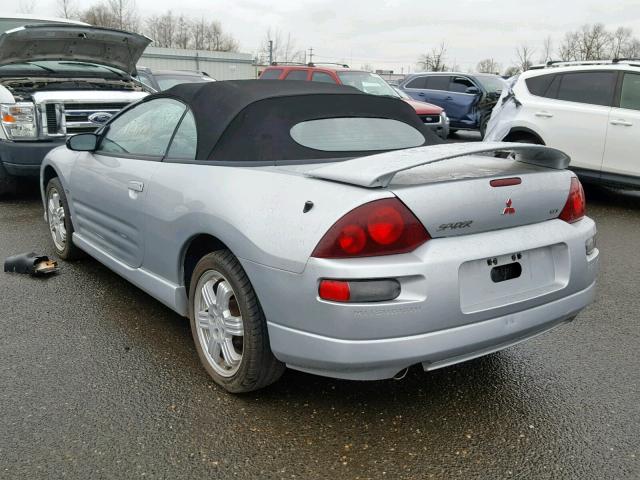 4A3AE85H31E098137 - 2001 MITSUBISHI ECLIPSE SP SILVER photo 3