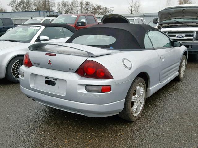 4A3AE85H31E098137 - 2001 MITSUBISHI ECLIPSE SP SILVER photo 4