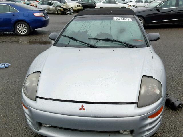 4A3AE85H31E098137 - 2001 MITSUBISHI ECLIPSE SP SILVER photo 9