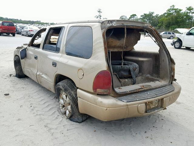 1D4HR38N93F528893 - 2003 DODGE DURANGO SP BEIGE photo 3