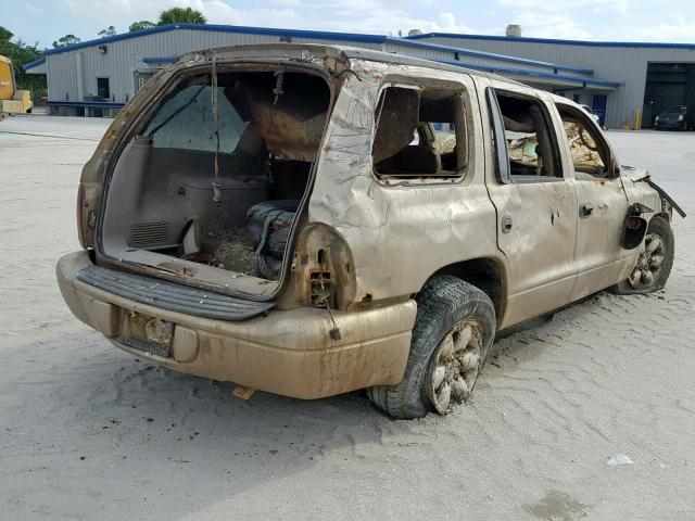 1D4HR38N93F528893 - 2003 DODGE DURANGO SP BEIGE photo 4