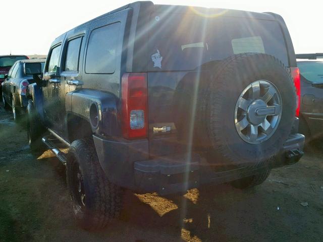 5GTEN13E888107324 - 2008 HUMMER H3 BLUE photo 3