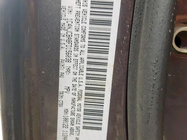 1C4NJCBA8FD156038 - 2015 JEEP COMPASS SP ნაცრისფერი ფოტო 10