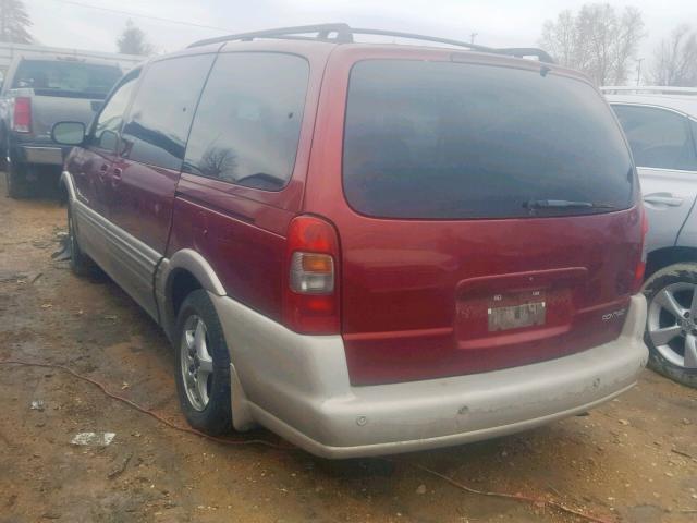 1GMDX03E22D286686 - 2002 PONTIAC MONTANA MAROON photo 3