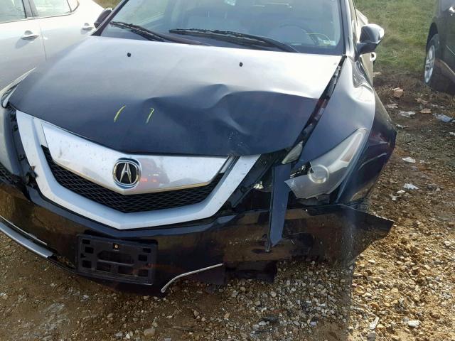 2HNYB1H46BH500151 - 2011 ACURA ZDX TECHNO BLACK photo 9