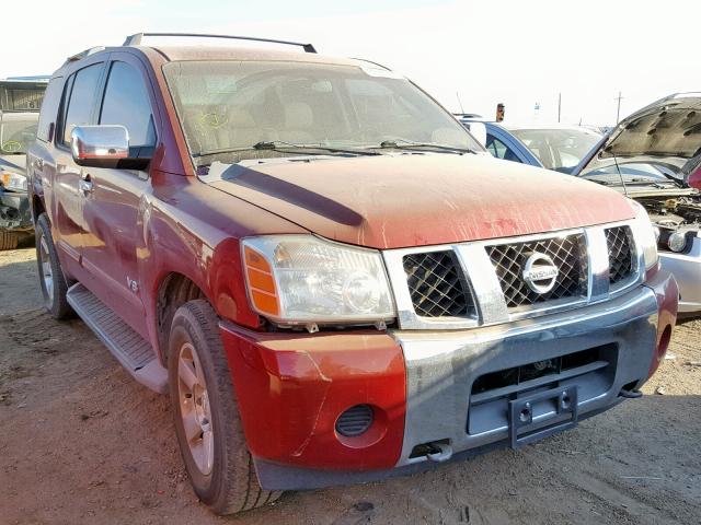 5N1AA08C37N706078 - 2007 NISSAN ARMADA SE RED photo 1