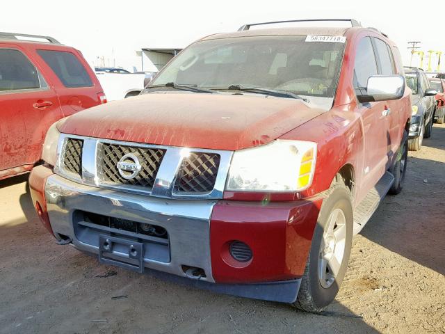 5N1AA08C37N706078 - 2007 NISSAN ARMADA SE RED photo 2