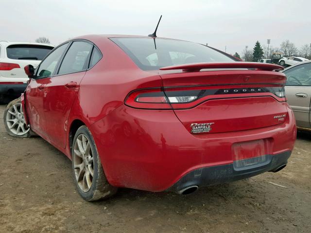 1C3CDFBHXDD699969 - 2013 DODGE DART SXT RED photo 3