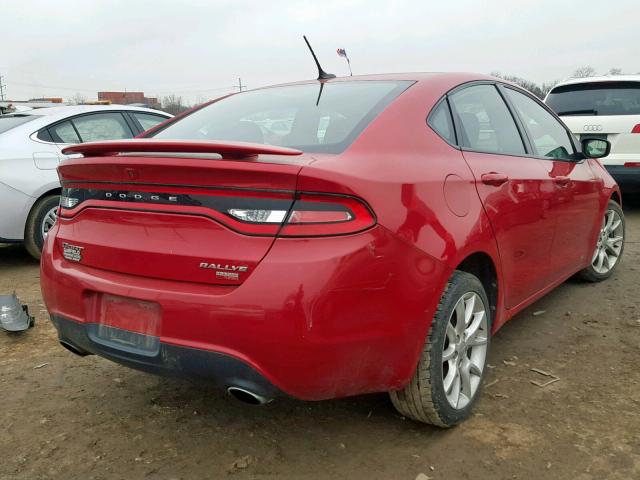 1C3CDFBHXDD699969 - 2013 DODGE DART SXT RED photo 4