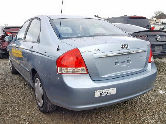 KNAFE122475444539 - 2007 KIA SPECTRA EX BLUE photo 3