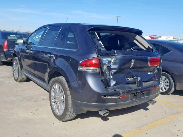 2LMDJ6JK5DBL17309 - 2013 LINCOLN MKX BLACK photo 3