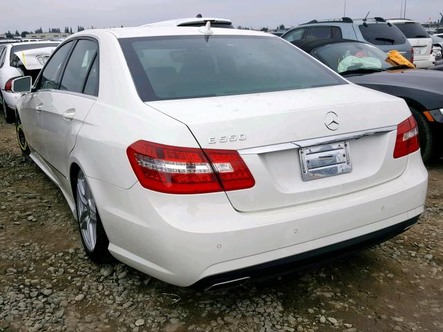 WDDHF7CB3BA277624 - 2011 MERCEDES-BENZ E 550 WHITE photo 3