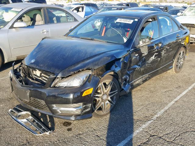 WDDGF4HB0DR275515 - 2013 MERCEDES-BENZ C 250 BLACK photo 2