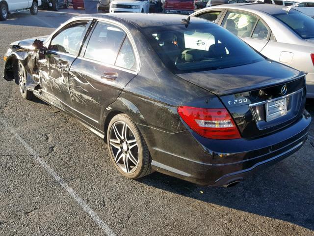 WDDGF4HB0DR275515 - 2013 MERCEDES-BENZ C 250 BLACK photo 3