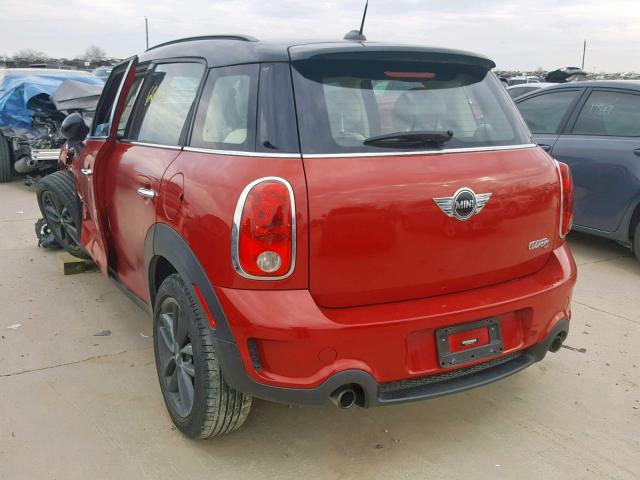 WMWZC3C59DWP20601 - 2013 MINI COOPER S C RED photo 3