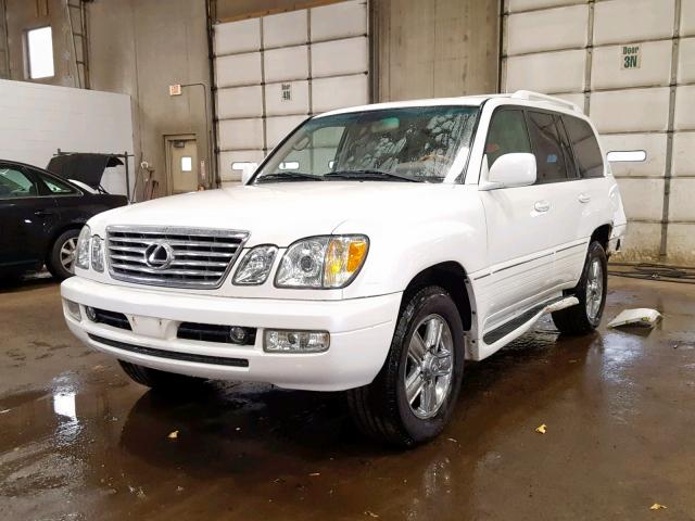 JTJHT00WX64003551 - 2006 LEXUS LX 470 WHITE photo 2