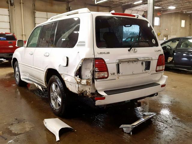 JTJHT00WX64003551 - 2006 LEXUS LX 470 WHITE photo 3