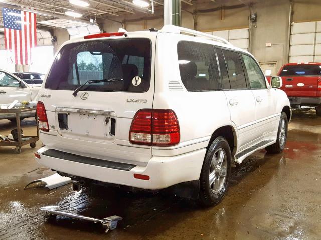 JTJHT00WX64003551 - 2006 LEXUS LX 470 WHITE photo 4