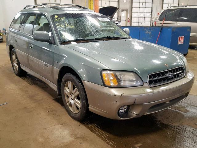 4S3BH896347644158 - 2004 SUBARU LEGACY OUT GREEN photo 1