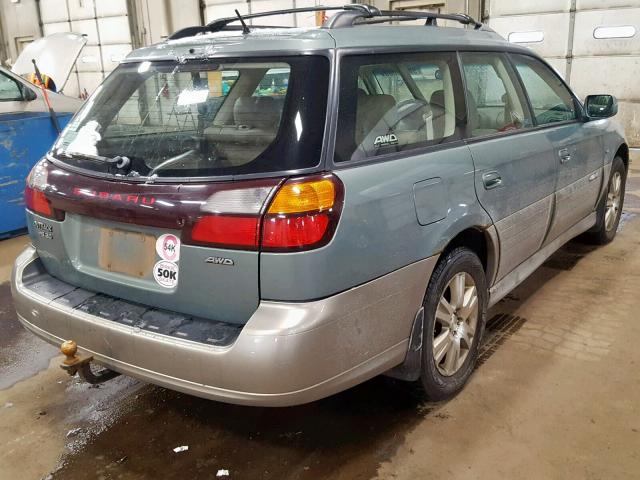 4S3BH896347644158 - 2004 SUBARU LEGACY OUT GREEN photo 4