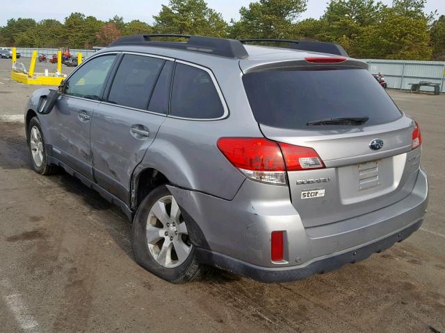 4S4BRDKC6A2367693 - 2010 SUBARU OUTBACK 3. SILVER photo 3