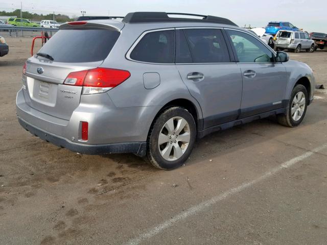 4S4BRDKC6A2367693 - 2010 SUBARU OUTBACK 3. SILVER photo 4