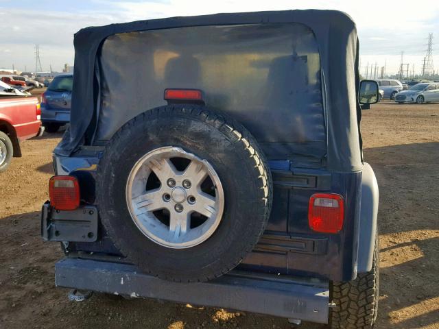 1J4FA49S44P774634 - 2004 JEEP WRANGLER / BLUE photo 6