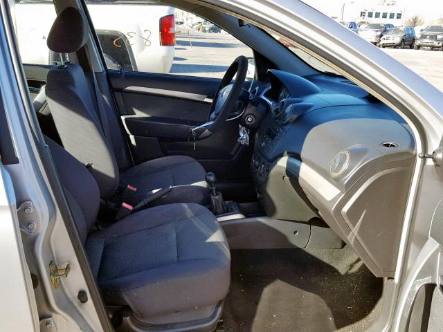 KL1TD56617B124018 - 2007 CHEVROLET AVEO BASE Күміс фото 5