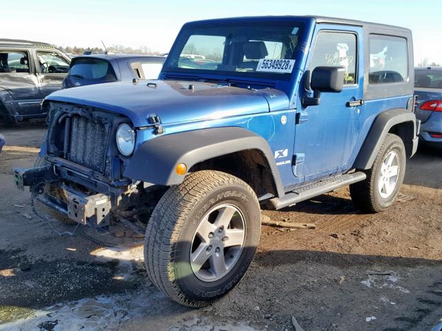 1J4FA24109L766628 - 2009 JEEP WRANGLER X BLUE photo 2