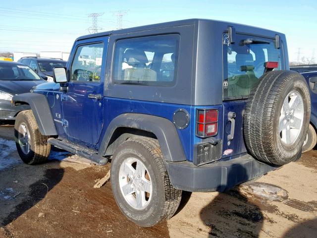 1J4FA24109L766628 - 2009 JEEP WRANGLER X BLUE photo 3