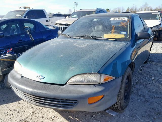 1G1JC1249W7194554 - 1998 CHEVROLET CAVALIER B GREEN photo 2