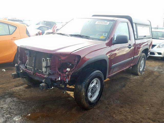 1GCDT14E278160199 - 2007 CHEVROLET COLORADO RED photo 2