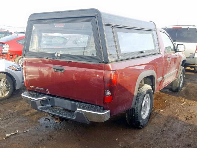 1GCDT14E278160199 - 2007 CHEVROLET COLORADO RED photo 4