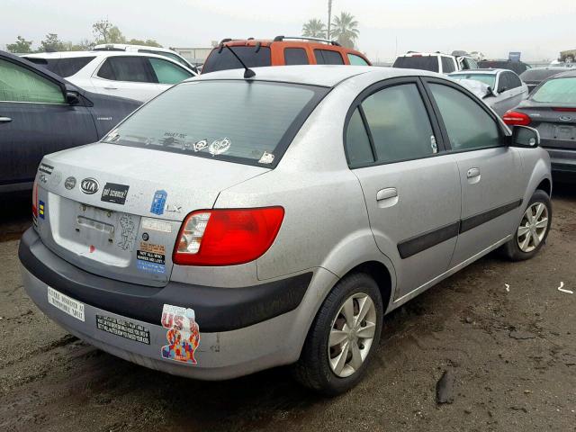 KNADE123466086156 - 2006 KIA RIO SILVER photo 4