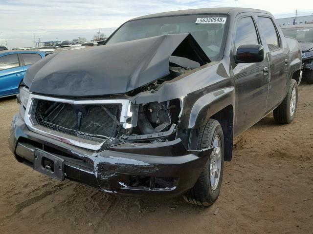 5FPYK1F46BB453354 - 2011 HONDA RIDGELINE BLACK photo 2