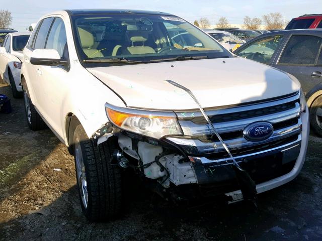 2FMDK4JCXDBC49496 - 2013 FORD EDGE SEL WHITE photo 1