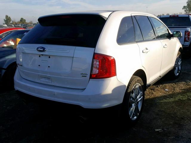 2FMDK4JCXDBC49496 - 2013 FORD EDGE SEL WHITE photo 4