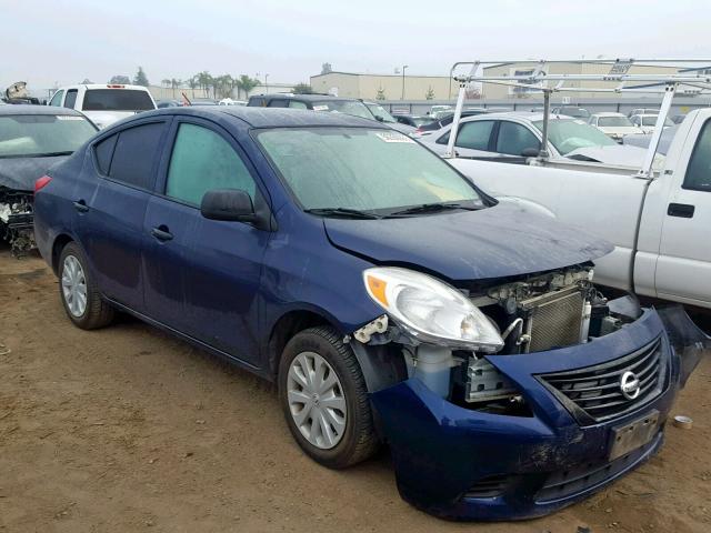 3N1CN7AP1EL855192 - 2014 NISSAN VERSA S/S BLUE photo 1