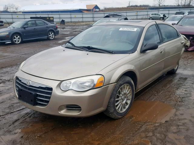 1C3EL46X94N407367 - 2004 CHRYSLER SEBRING LX GOLD photo 2