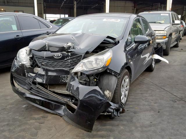 KNADM4A38C6083519 - 2012 KIA RIO LX BLACK photo 2