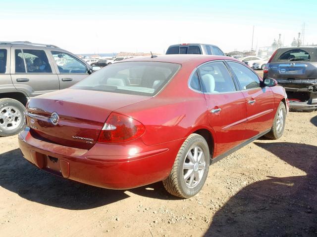 2G4WC582471185751 - 2007 BUICK LACROSSE C RED photo 4