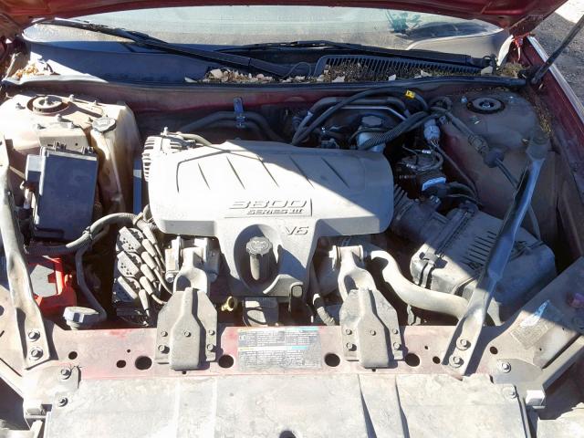 2G4WC582471185751 - 2007 BUICK LACROSSE C RED photo 7