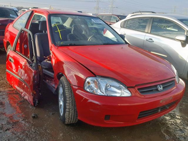 1HGEJ6220XL007237 - 1999 HONDA CIVIC DX RED photo 1