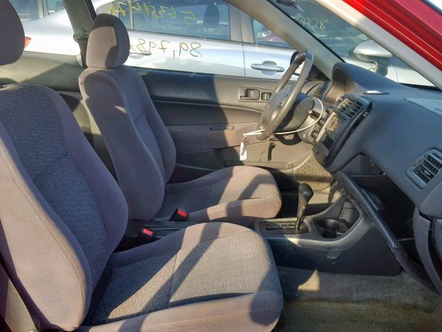 1HGEJ6220XL007237 - 1999 HONDA CIVIC DX RED photo 5